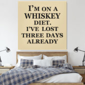 Funny whisky citeert humor whisky gezegden canvas afdruk (Insitu (Slaapkamer))