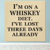 Funny whisky citeert humor whisky gezegden canvas afdruk (Insitu (Houten vloer))