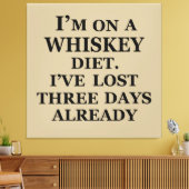 Funny whisky citeert humor whisky gezegden canvas afdruk (Insitu (Woonkamer))