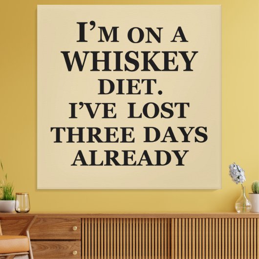 Funny whisky citeert humor whisky gezegden canvas afdruk (Insitu (Woonkamer))