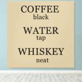 Funny whisky citeert humor whisky gezegden canvas afdruk (Insitu (Houten vloer))