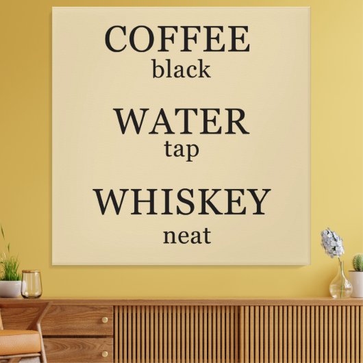 Funny whisky citeert humor whisky gezegden canvas afdruk (Insitu (Woonkamer))