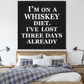 Funny whisky citeert humor whisky gezegden canvas afdruk (Insitu (Slaapkamer))