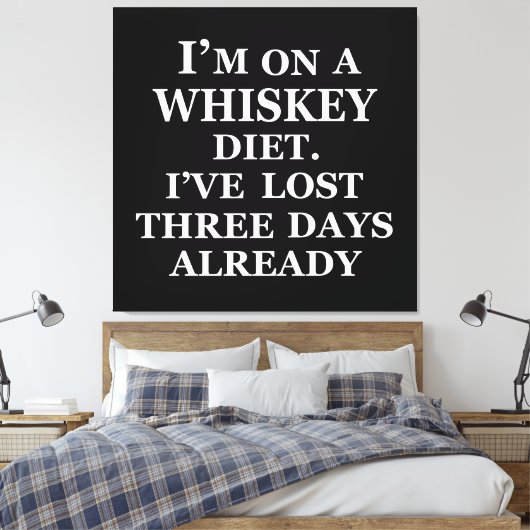 Funny whisky citeert humor whisky gezegden canvas afdruk (Insitu (Slaapkamer))