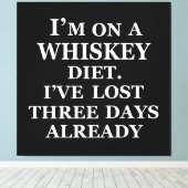 Funny whisky citeert humor whisky gezegden canvas afdruk (Insitu (Houten vloer))