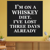 Funny whisky citeert humor whisky gezegden canvas afdruk (Insitu (Woonkamer))