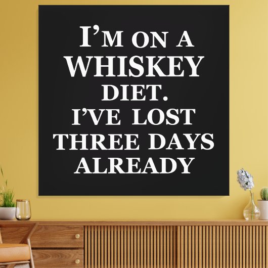 Funny whisky citeert humor whisky gezegden canvas afdruk (Insitu (Woonkamer))