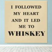 Funny whisky citeert humor whisky gezegden canvas afdruk (Insitu (Houten vloer))