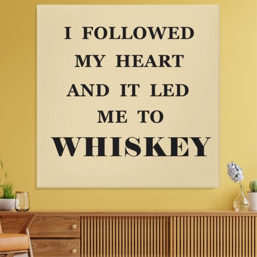 Funny whisky citeert humor whisky gezegden canvas afdruk (Insitu (Woonkamer))