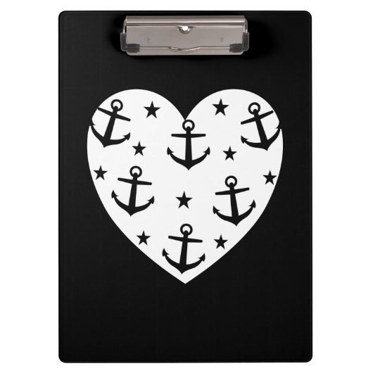 Funny White Anchors Klembord (Voorkant)