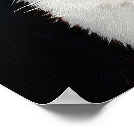 Funny White Cat with Attitude, Not Impressed – Whi Poster (Hoek)