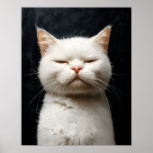 Funny White Cat with Attitude, Not Impressed – Whi Poster (Voorkant)