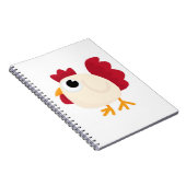 Funny White Chicken Notitieboek (Rechterzijde)