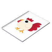 Funny White Chicken Notitieboek (Linkerzijde)