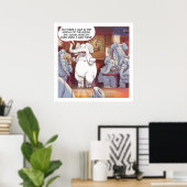 Funny White Elephant In The Room Poster (Thuiskantoor)