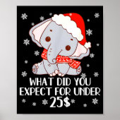 Funny White Elephant Pjs For Adults Under 15 20 Poster (Voorkant)