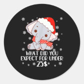 Funny White Elephant Pjs For Adults Under 15 20 Ronde Sticker (Voorkant)