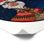 Funny White Kawaii Nostradamus Llama Cartoon Poster (Hoek)