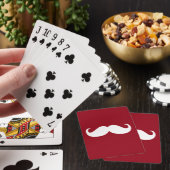 Funny White Mustache 10 Pokerkaarten (Insitu)
