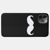 Funny White Mustache op zwarte achtergrond Case-Mate iPhone Case (Achterkant (horizontaal))