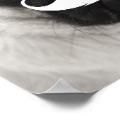 Funny White Mustache Pug Poster (Hoek)