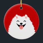 Funny White Pomeranian Cartoon Dog Kerstmis Keramisch Ornament<br><div class="desc">Witte Pommeren kerstversiering. Dit vrolijke Pom-ornament maakt een leuk cadeau en een schat in het belang om de kerstboom nog jaren te tonen. Bezoek de Doodle World van Jenn voor nog meer hondenras vakantiegeschenken en unieke kerstversieringen van het liefhebber.</div>