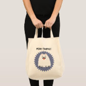 Funny White Pomeranian Cartoon Dog Tote Bag (Voorkant (product))