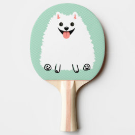 Funny White Pomeranian Tafeltennisbatje