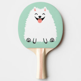 Funny White Pomeranian Tafeltennisbatje