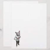 Funny White Siamese Cat houdt van muizen (Voorkant / Achterkant)