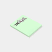 Funny White Siamese Cat houdt van muizen Post-it® Notes (Schuin)