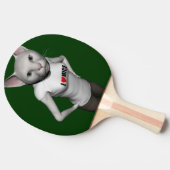 Funny White Siamese Cat houdt van muizen Tafeltennisbatje (Zijkant)