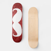 Funny white snor 21 persoonlijk skateboard (Voorkant)