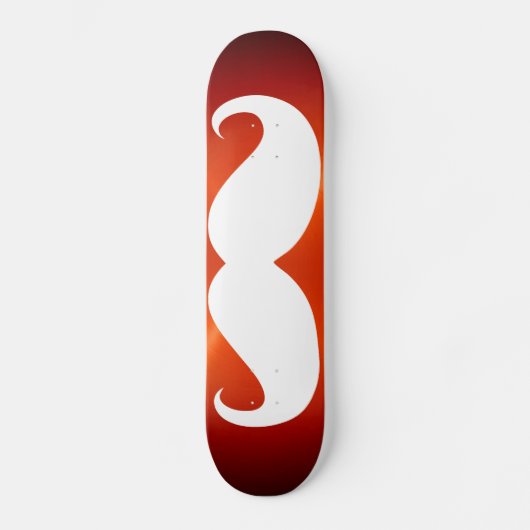 Funny White snor 7 Persoonlijk Skateboard (Voorkant)