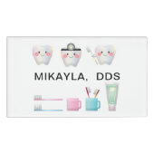 Funny White Teeth Dentistry Naambadge (Voorkant)