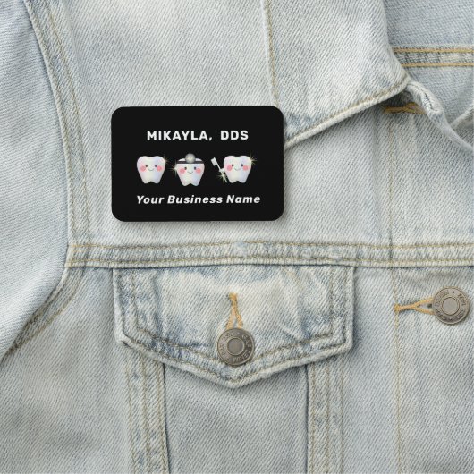 Funny White Teeth Dentistry Naamplaatje (In situ)