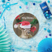 Funny Whitetail Buck Deer Kerstmis Papieren Bordje (Feest)