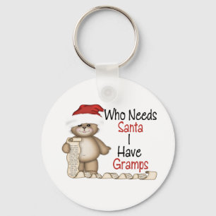 Funny Who heeft Santa Gramps nodig Sleutelhanger