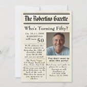 Funny Who's Turning Fifty Newspaper 50ste verjaard Kaart (Voorkant)
