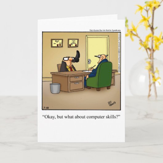 Funny "Wicked Mad Skills" Verjaardag Kaart voor he (Gele Bloem)