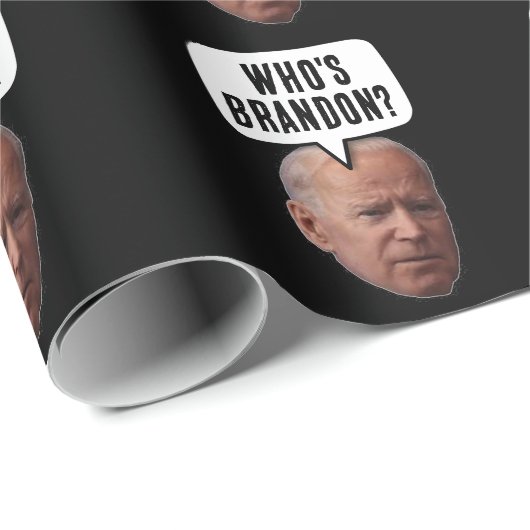 FUNNY WIE IS BRANDON? BIDEN CHRISTMAS OF BIRTHDAY CADEAUPAPIER (Rol Hoek)