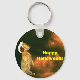 Funny Wiener Dog Happy Halloween Sleutelhanger