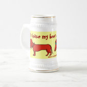 Funny wiener mok hondenbier (Voorkant links)