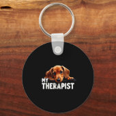 Funny Wiener Puppy My Therast Dachshund Dog  Sleutelhanger (Voorkant)