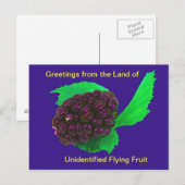 Funny & Wierd Briefkaart niet-geïdentificeerd vlie (Voorkant / Achterkant)