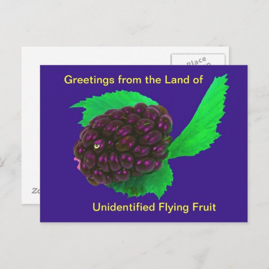 Funny & Wierd Briefkaart niet-geïdentificeerd vlie (Voorkant / Achterkant)