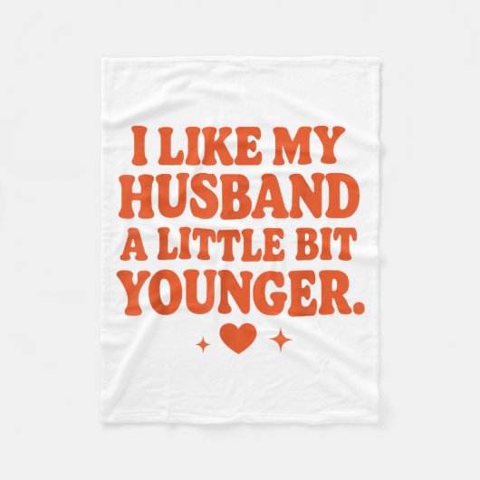 Funny Wife Husband I Like My Husband A Little Bit  Fleece Deken (Voorkant)