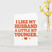 Funny Wife Husband I Like My Husband A Little Bit Kaart (Gele Bloem)