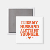 Funny Wife Husband I Like My Husband A Little Bit Magneet (Voorkant / Achterkant)