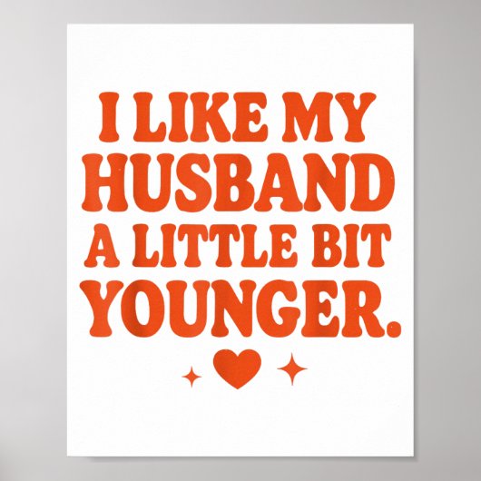 Funny Wife Husband I Like My Husband A Little Bit  Poster (Voorkant)